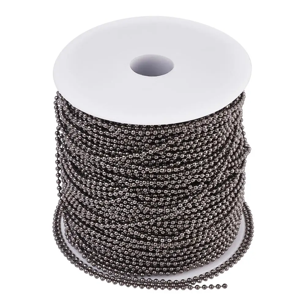 2 мм 100 м/рулон металлические шарики цепочки для изготовления украшений фурнитура