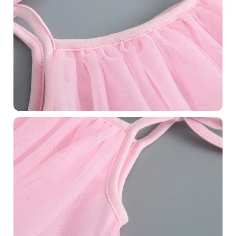 Платье без рукавов для новорожденных летнее милое удобное Тюлевое платье