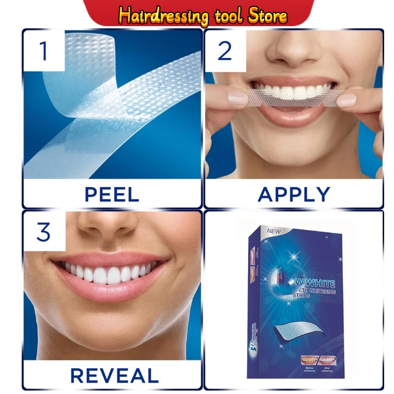 

28Pcs/14Pairs Advanced Teeth Whitening Strips Stain Removal for Oral Hygiene Clean Double Elastic Dental Bleaching Strip