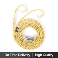 ivipq 8 core gold single crystal copper graphene headphone cable suitable for zax zsx as12 as16 zsnprox zstx c12 c10pro t2 n3