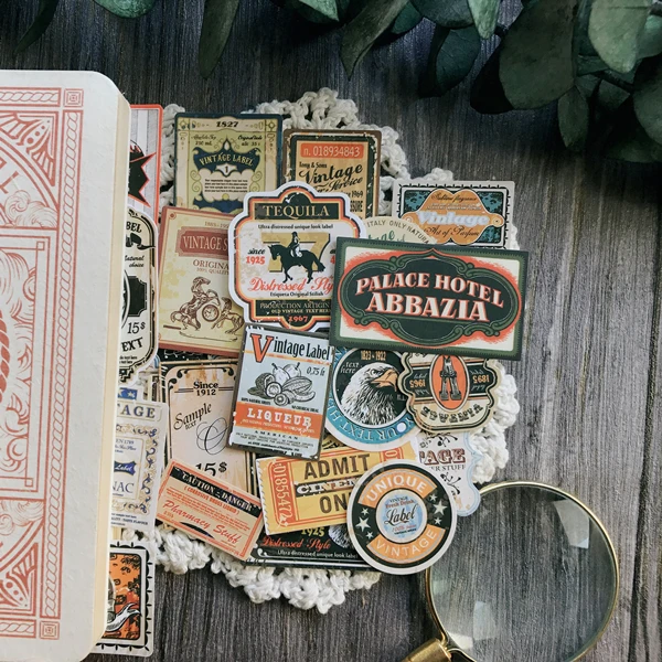 28 шт./компл. винтажный крафт лейбл Маркер тегов в стиле ретро DIY альбом для