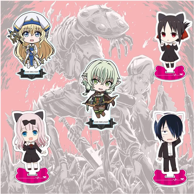 

2021 Japan Anime Goblin Slayer Acrylic Fashion Figure Swordsman Student Desk Model Stand Card Cute Child Toy Gift Standsing