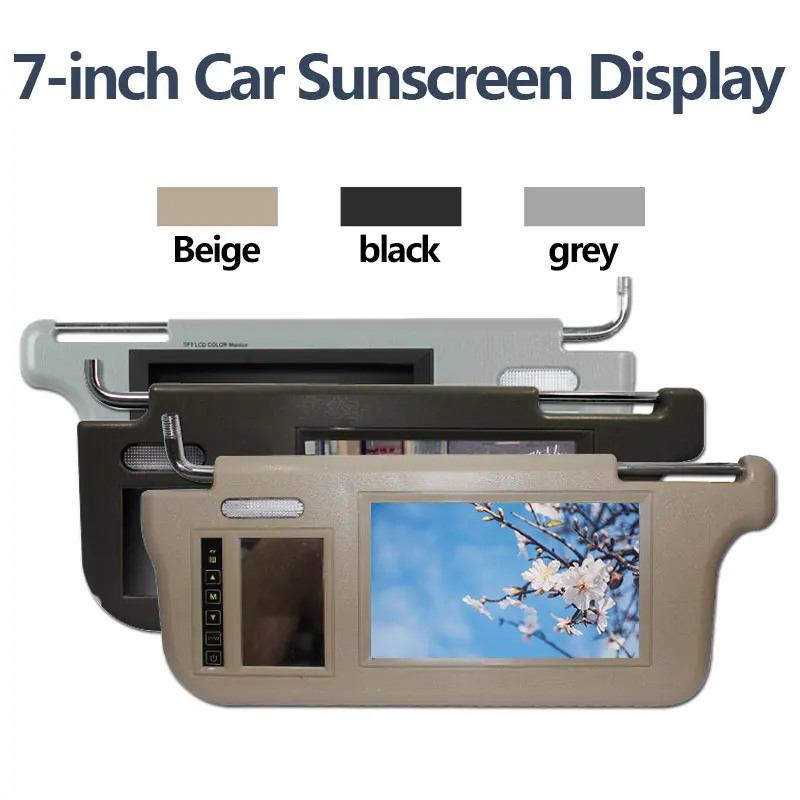 

7-Inch 9-lnch Car Sun Visor High-Definition Display, Buttons Can Touch The Screen To Choose The Color And Driving And Co-Pilot