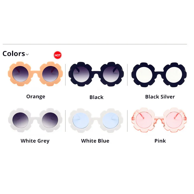 VANEASEL Защита от солнца цветок круглые милые детские солнцезащитные очки UV400 для