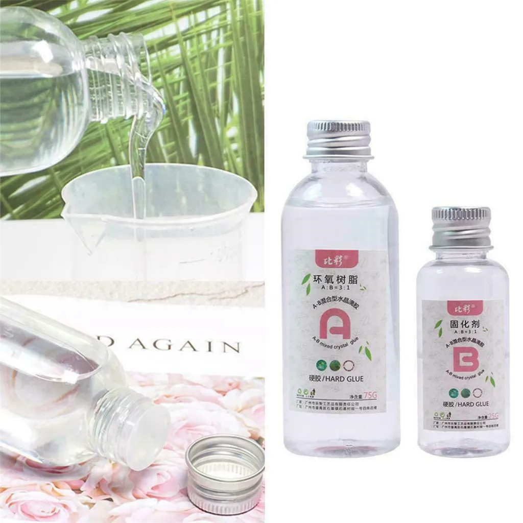 Art High Adhesive AB Crystal Glue Mixed Hardener Accessories Tool Jewelry Making DIY Resin Epoxy Clear Solvent Resistance # |