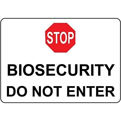 

Metal Sign Great Aluminum Tin Sign Stop Biosecurity Do Not Enter