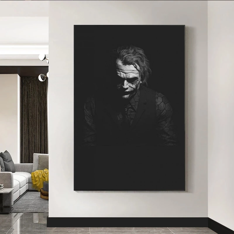 

Movie Star The Joker Wall Art Oil Painting on Canvas Posters and Prints Nordic Cuadros Wall Art Pictures For Living Room