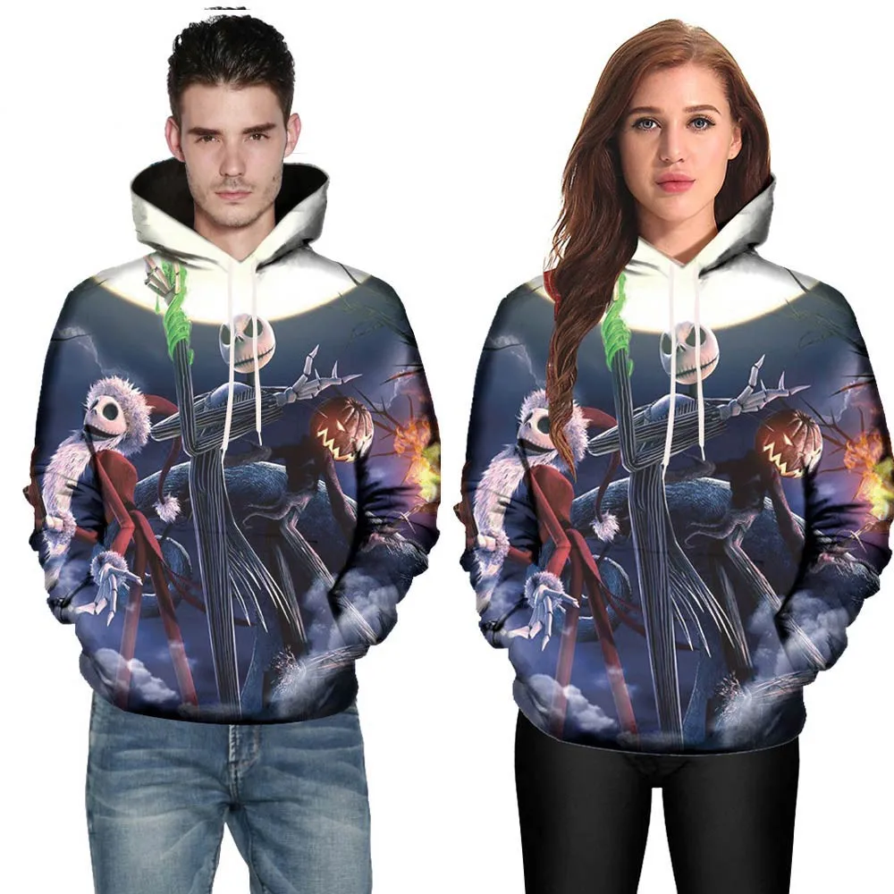Новая Толстовка для Хеллоуина женщин и мужчин свитшоты с принтом монстра