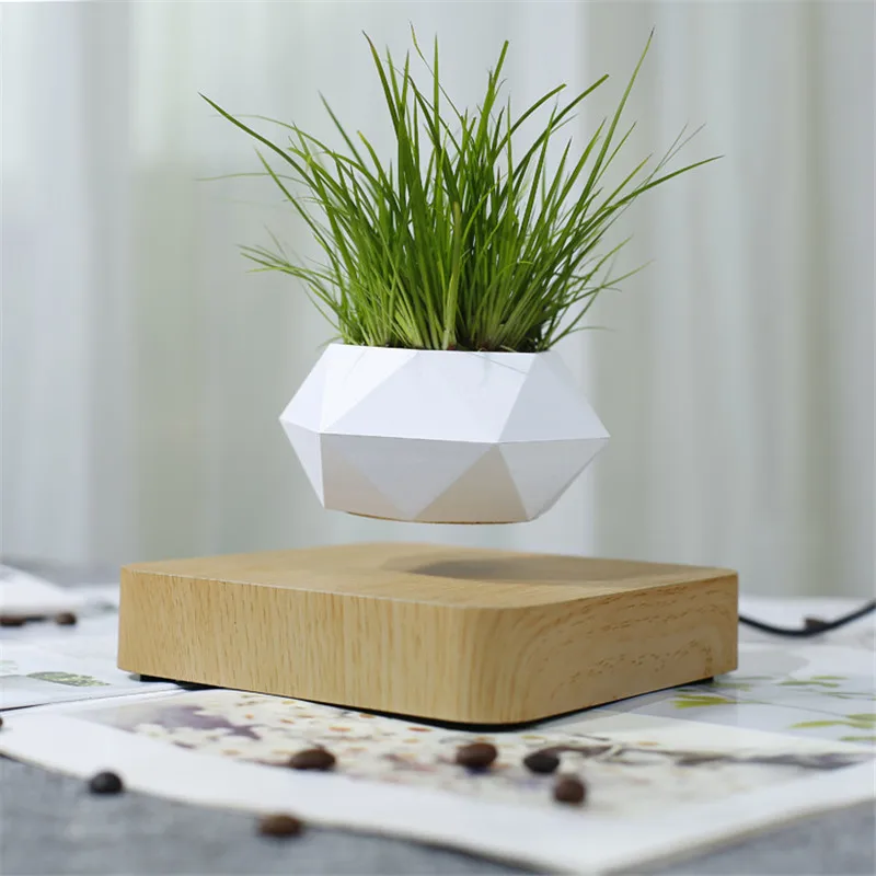 Magnetic suspension flower pot Levitating Air Bonsai Pot plant pot succulent pot patio decoration Desktop Flower/Green Plant