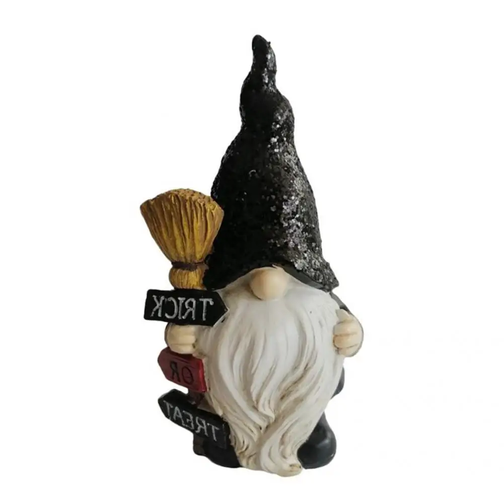 

Lightweight Ornamental Cartoon Dwarf Sculpture Cute Halloween Figurine Resin Gnome Statue Exquisite for Garden
