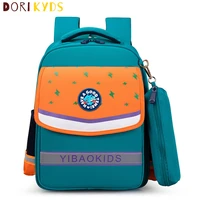 new primary school schoolbag junior kindergarten childrens backpack contrast color cartoon cute mens and womens schoolbag