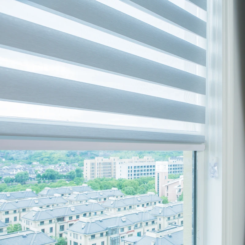 Изысканные полосатые шторы на роликах из прозрачной ткани | Дом и сад