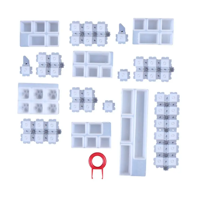 

1 Set Manual DIY Mechanical Keyboard Key Cap Silicone Mold UV Crystal Epoxy Molds Handmade Crafts Making Tools
