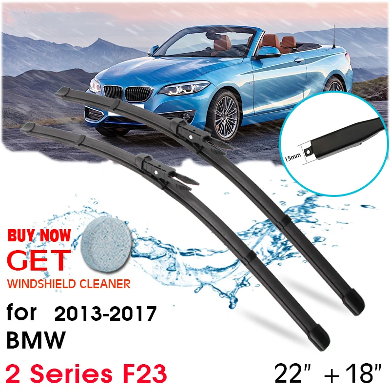 

Car Blade Front Window Windshield Rubber Silicon Refill Wiper For BMW 2 Series F23 2013-2017 LHD / RHD 22"+18" Car Accessories