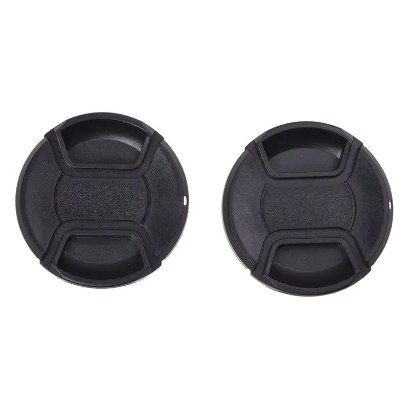 2 шт. 62 мм пластиковый зажим для передней крышки объектива черная крышка