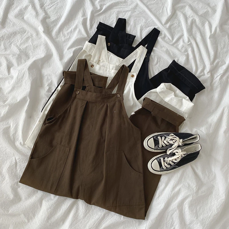 Женские Свободные Комбинезоны на бретельках хлопковый комбинезон свободные