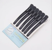 6pcsset black holding hair styling clip flat duck mouth hair clips pro salon hairdressing cutting hairpin accessorie diy home