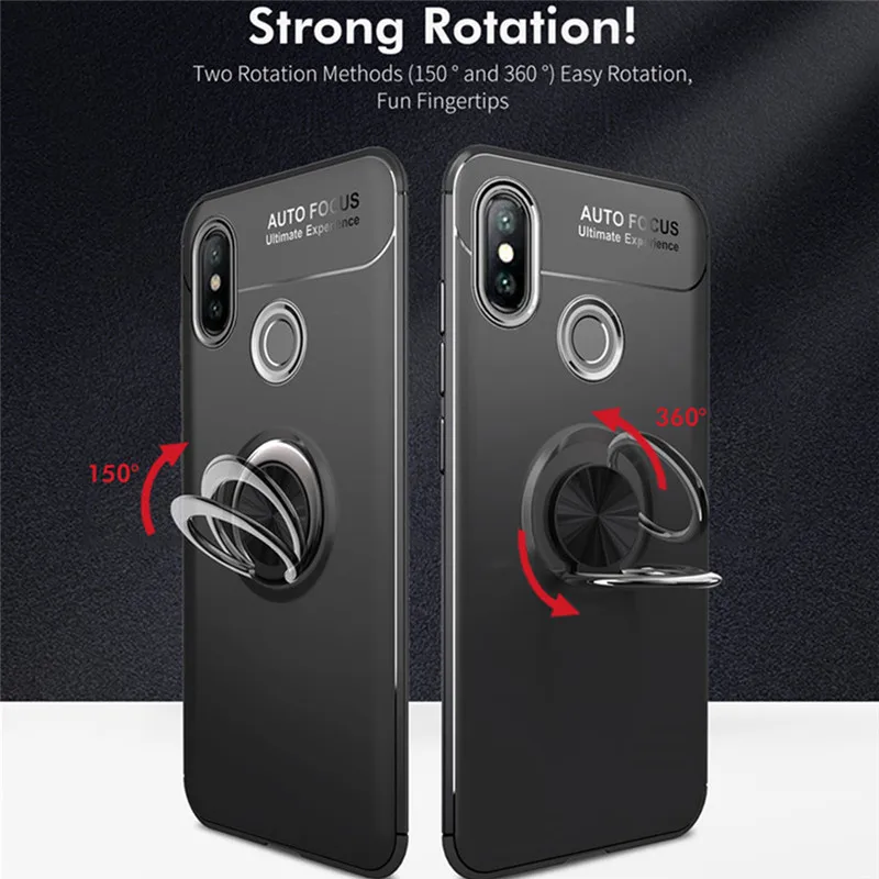 Для Xiaomi Mi 9 8 se 6 6X 5X A1 A2 Mix 2 2S Max 3 чехол с магнитным кольцом и держателем для Redmi s2 K20 Note