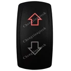 Красный светодиодный автомобиль Лодка однократно перекидной переключатель разъем 7 Pins стрелки (ВКЛ) OFF (ON) DPDT тумблер 12В 24В для Лиги яхт Caravan