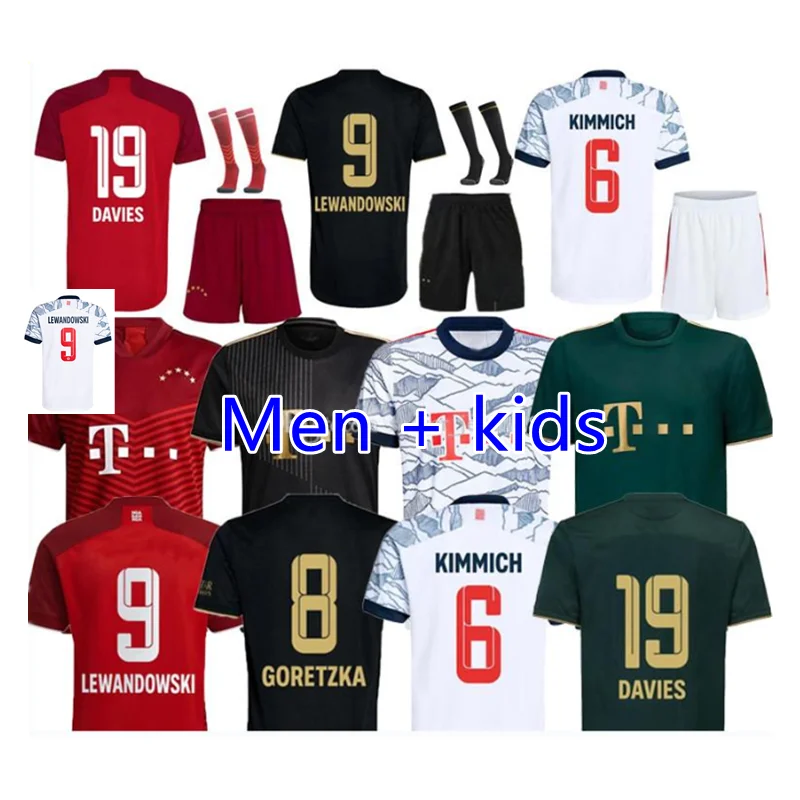 2021 2022 Alaba Джерси разумные Lewandowski Camiseta De Fútbol Home Away 3rd Men's 21 22 Shirt | Мужская одежда