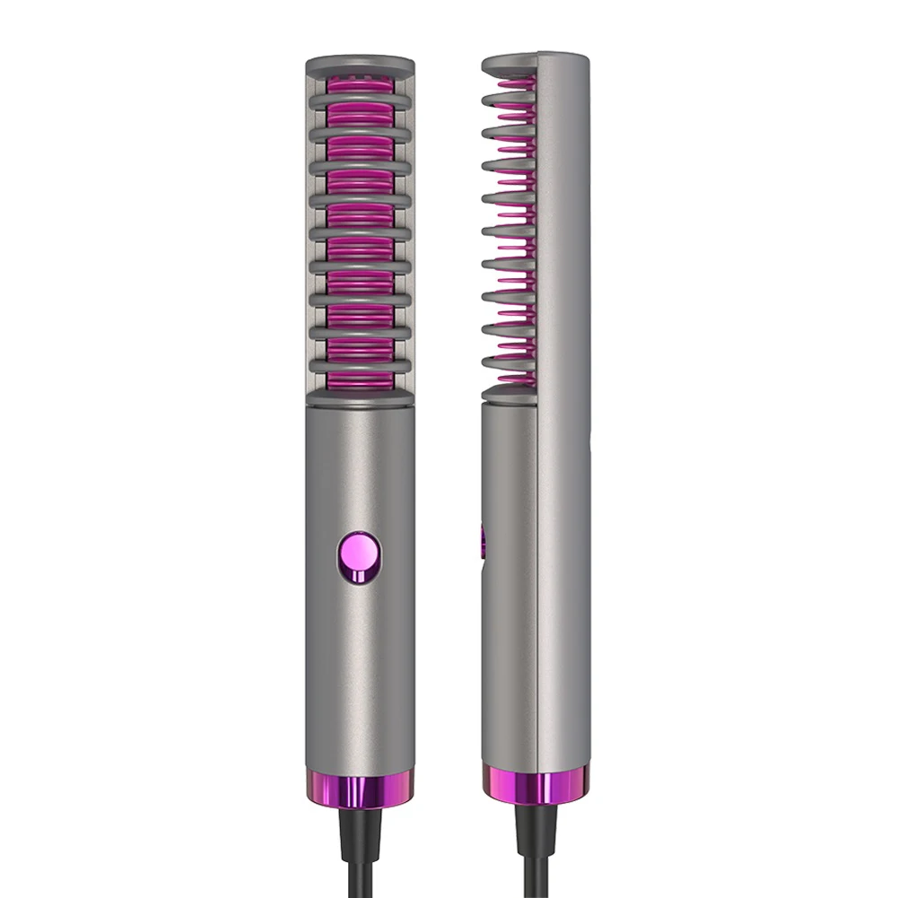 

Mini Practical Ceramic Hot Comb Hair Styling Brush Pro Hair Straightener Comb Easy Use Practical Hair Styling Tools