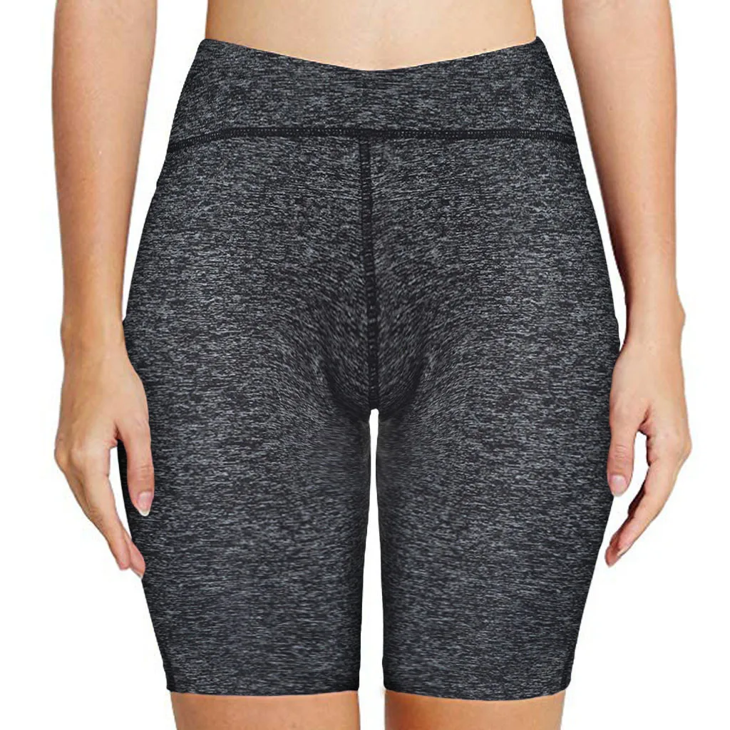 Пикантные спортивные Леггинсы с высокой талией женские Однотонные эластичные