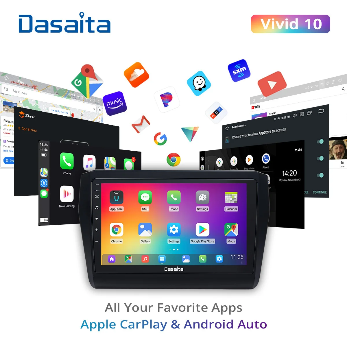 Dasaita яркий для Suzuki Swift 2018 2019 2020 Carplay Android автомобильный стереоплеер 1280*720 IPS