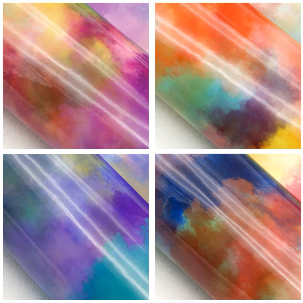 

4Pcs 20*34cm Glossy Paint Synthetic LeatherFaux Leather Fabric Sheets For Making Earrings Hair Bows Crafts,1Yc8938
