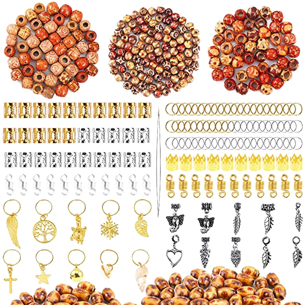 Для девочек DIY деревянные Свадебные аксессуары дреды бусины набор украшения