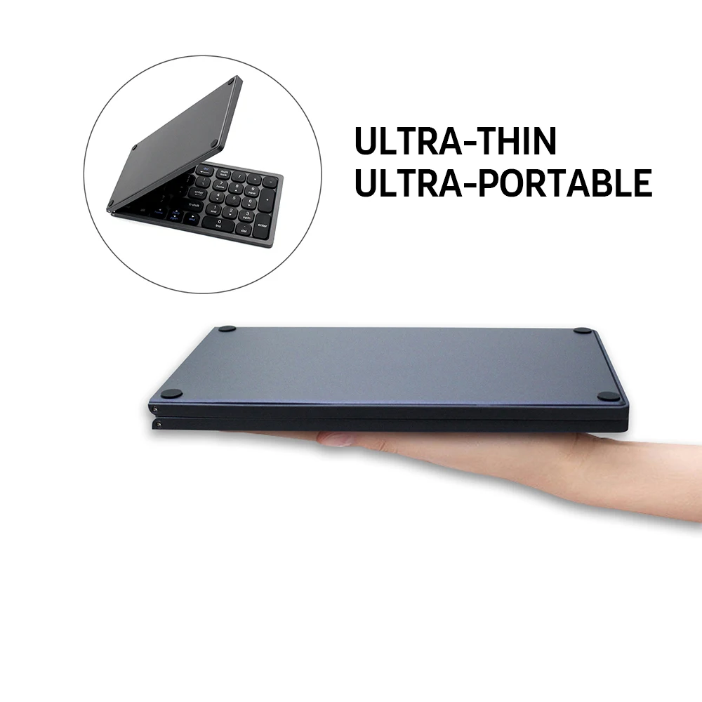 

Folding Bluetooth Keyboard Wireless Mini Portable Keypad Support iOS/Android/Windows Smartphone Tablet PC Computer Laptops