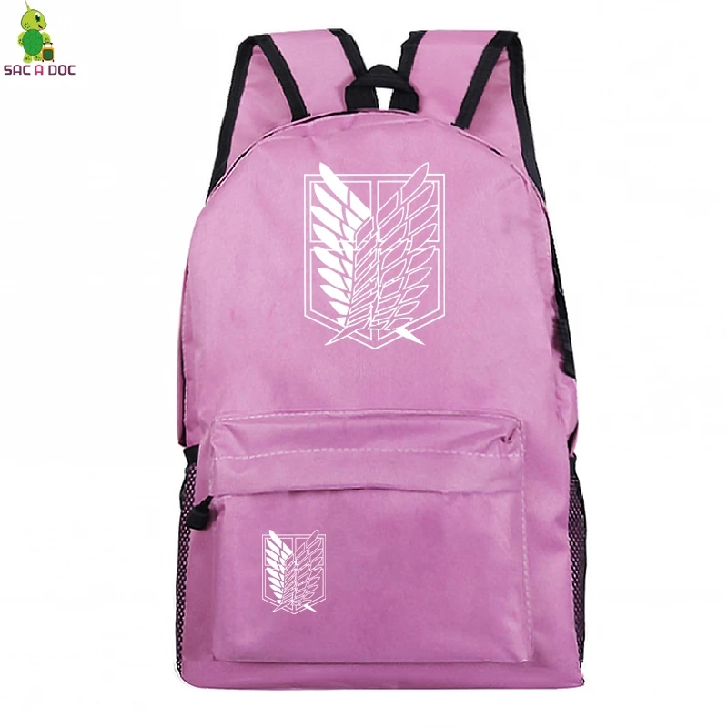 backbags Атака на рюкзак Титан женские/мужские школьные сумки дорожные сумки подростковый Ноутбук Рюкзак Холст Аниме Mochila machila сумка - Цвет: backbags