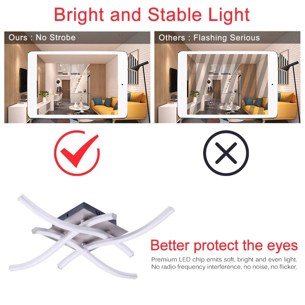 Современные светодиодные потолочные лампы с дистанционным управлением для