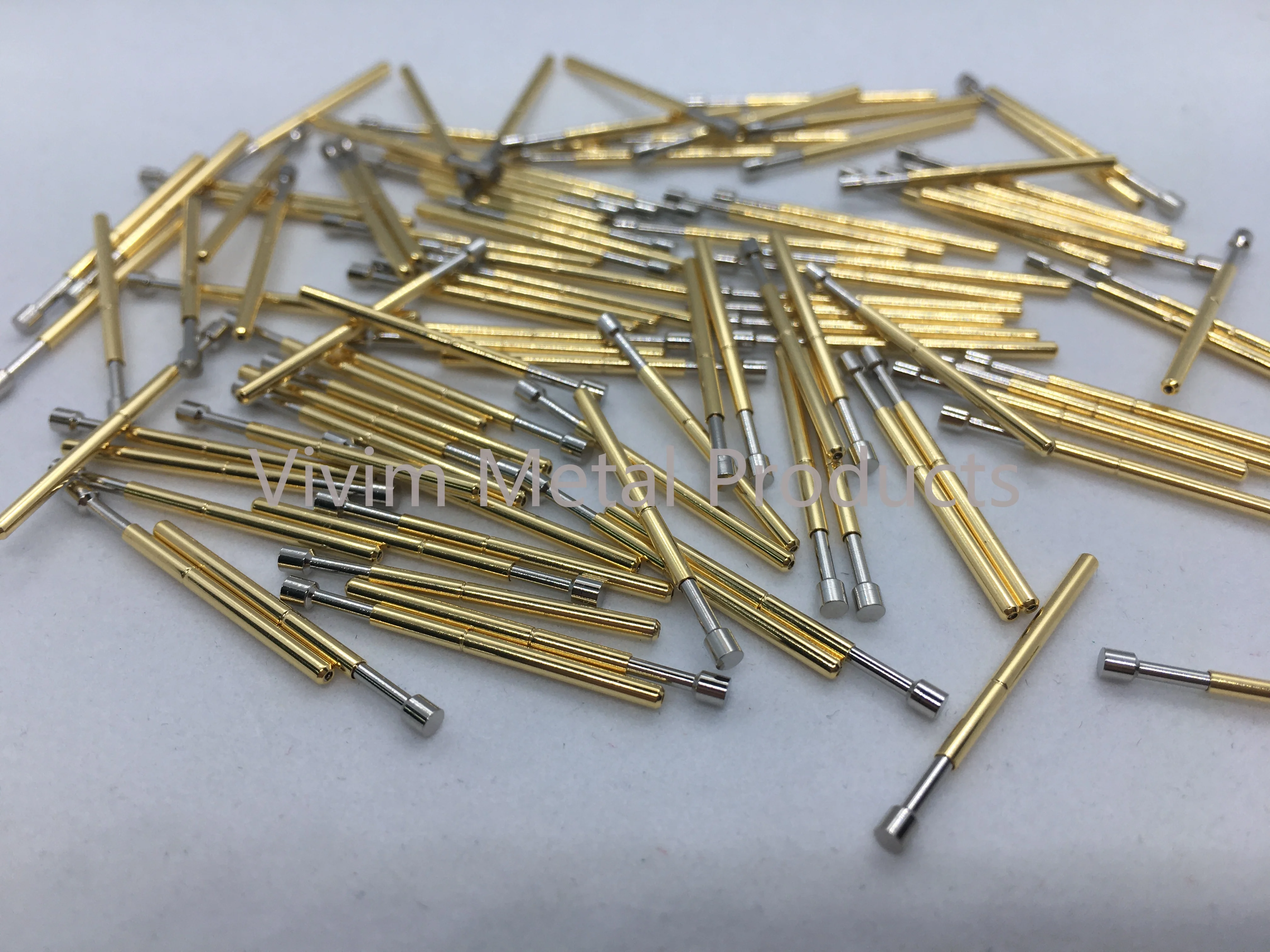 100 Pcs Crown Needle Test Probe P160-G3 Nickel-plated Test Pin Spring Thimble Length 24.5mm G Electronic Tool Metal Probe