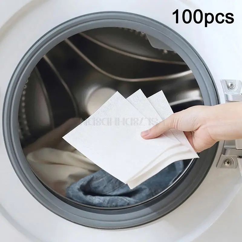 100pc Dyeing Cloth Washing Machine Use Mixed Dyeing Proof Color Absorption Sheet