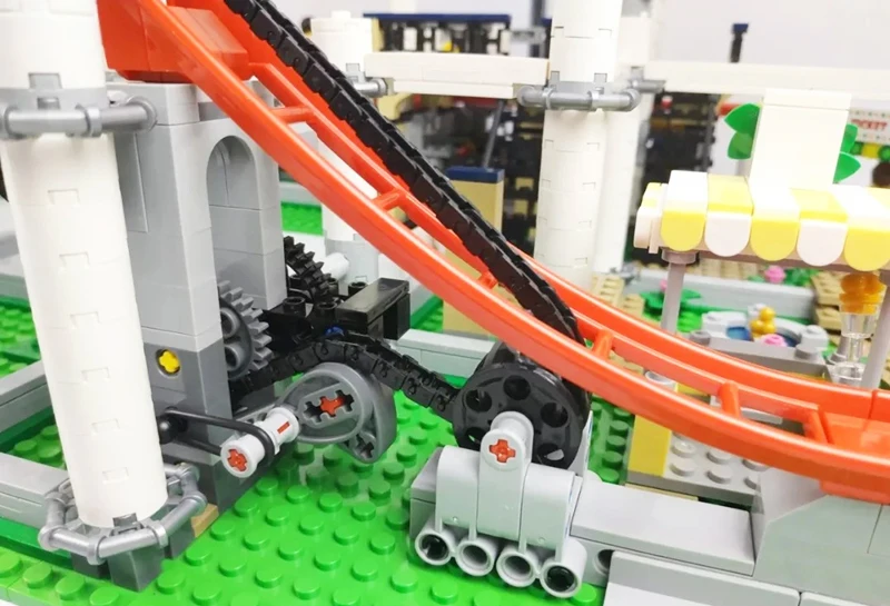 Строительные блоки в наличии американские горки 10261 с мотором светильник легкими