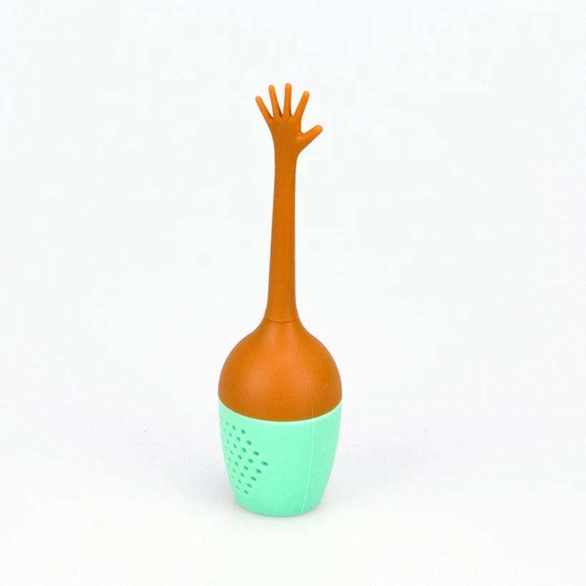 Gesture Palm Ситечко для заварки и диффузора из силикона для чая, многоразовое ситечко для кофе, кухонные аксессуары, чай Loch Ness Monster joro - Цвет: Gesture Palm