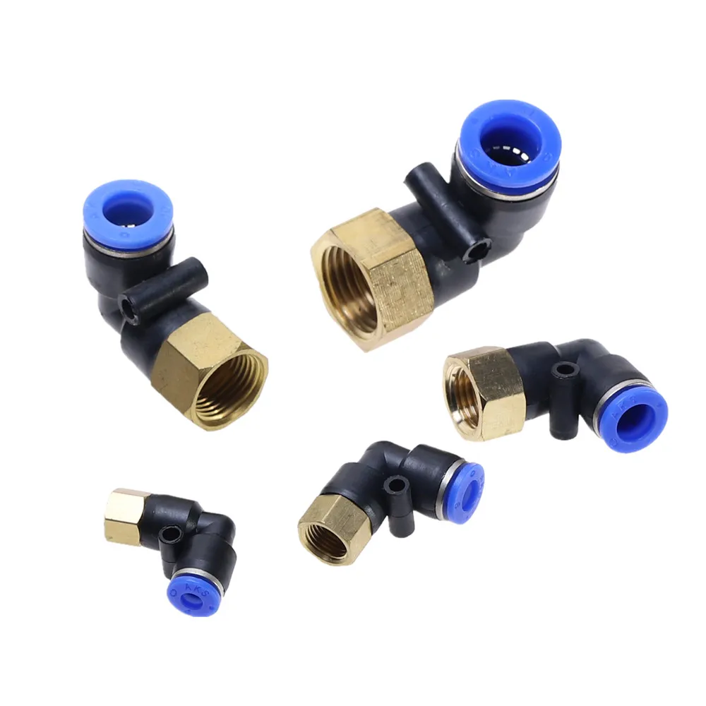 PLF Hose OD 4 6 8 10 12 мм Female Thread M5'' 1/8 'Ƈ/4'' 3/8 'Ƈ/2'' Пневматический Локоть