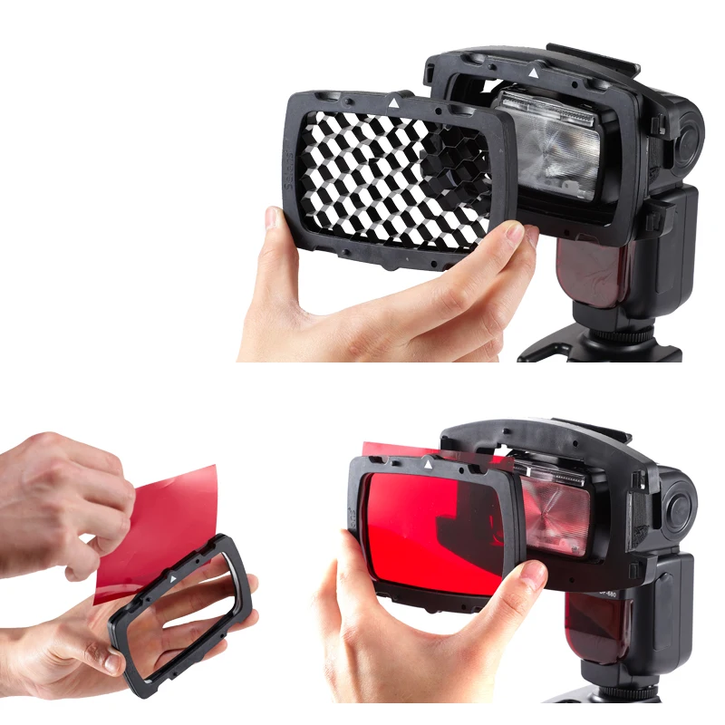 Портативный набор сотовых сеток Selens SE-Kx с цветными гелями включает в себя 2 шт.