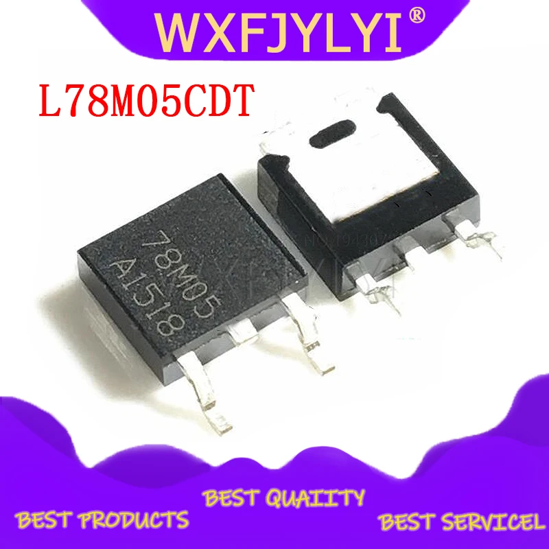 Регуляторы напряжения L78M05CDT TO252 L78M05 TO-252 78M05, новые и оригинальные, 10 шт.