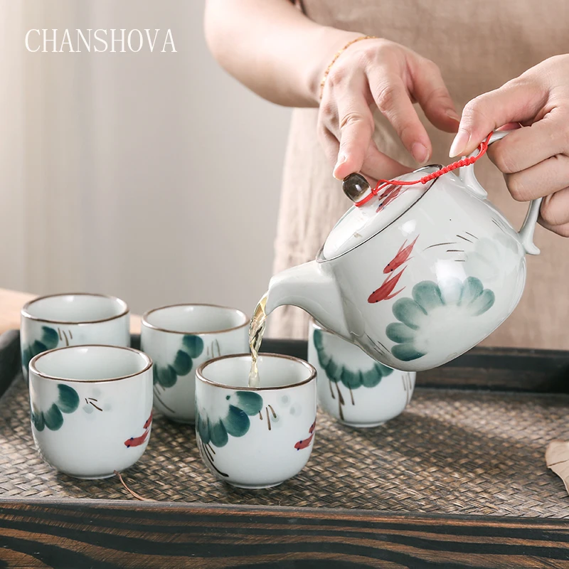 Традиционный китайский чайный сервиз CHANSHOVA с ситечком фарфоровый домашний декор