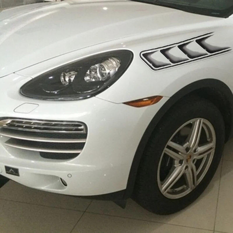 

2Pcs/Set 3D Shark Gills Car Stickers Waterproof Auto Decals Sticker Car Vent Air Flow Mudguard Decor Car-styling