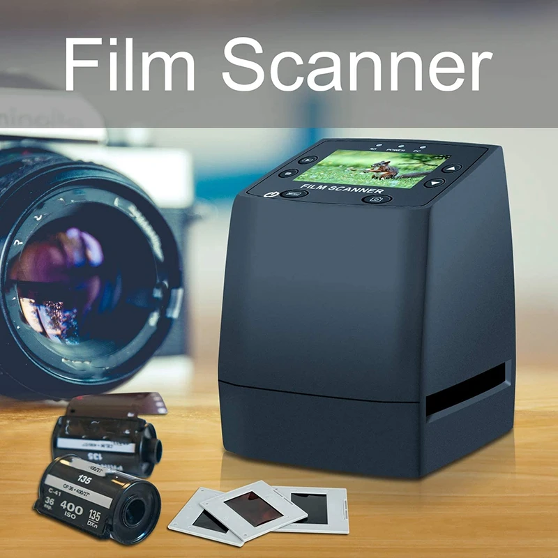 

135 Film and Negative Scanner High-Resolution Slide Viewer,Convert Film and Slides to Digital JPEG,Save SD Card US Plug