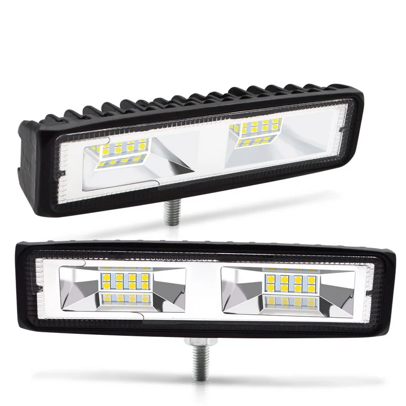 

Safego 2pcs 48W Led Work Light Bar Spot Beam For Driving Offroad Boat Car Tractor Truck 4x4 SUV ATV 12V 24V Off-Road White 6500K