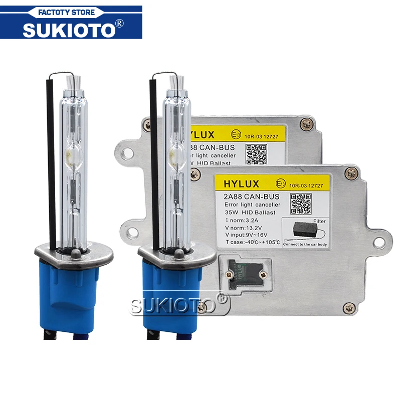 Ксеноновая лампа HID SUKIOTO 35 Вт 12 В Canbus балласт 2A88 5500K H1 H7 H11 9005 9006 9012 D2H|Лампы для