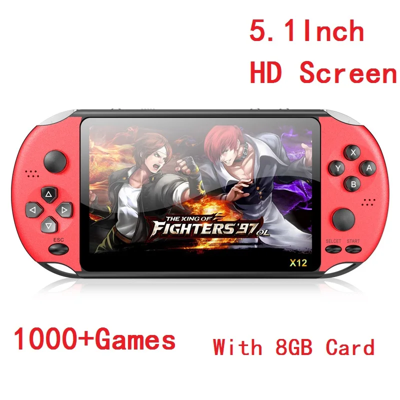 X12 портативная игровая консоль 8G Bit HD цветной ЖК экран 1000 + игр детская видео Ретро