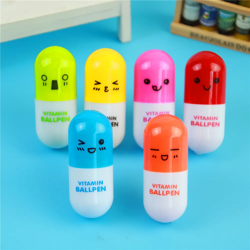 Bol&iacute;grafo De Bola con c&aacute;psula Kawaii para &uacute;tiles escolares de escritura, material de papeler&iacute;a-0