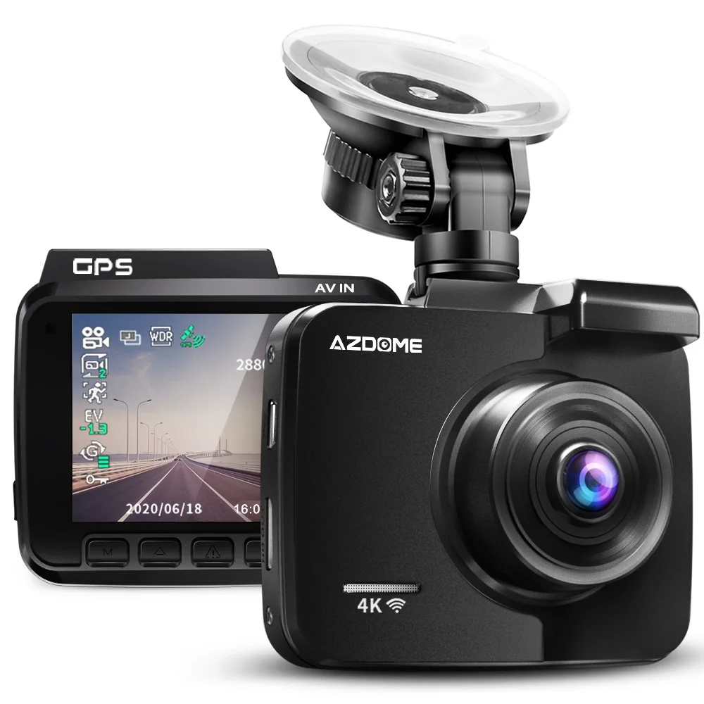 Azdome 2 4 дюйма GS63H Автомобильный видеорегистратор Bulit в Wifi GPS Приборная панель
