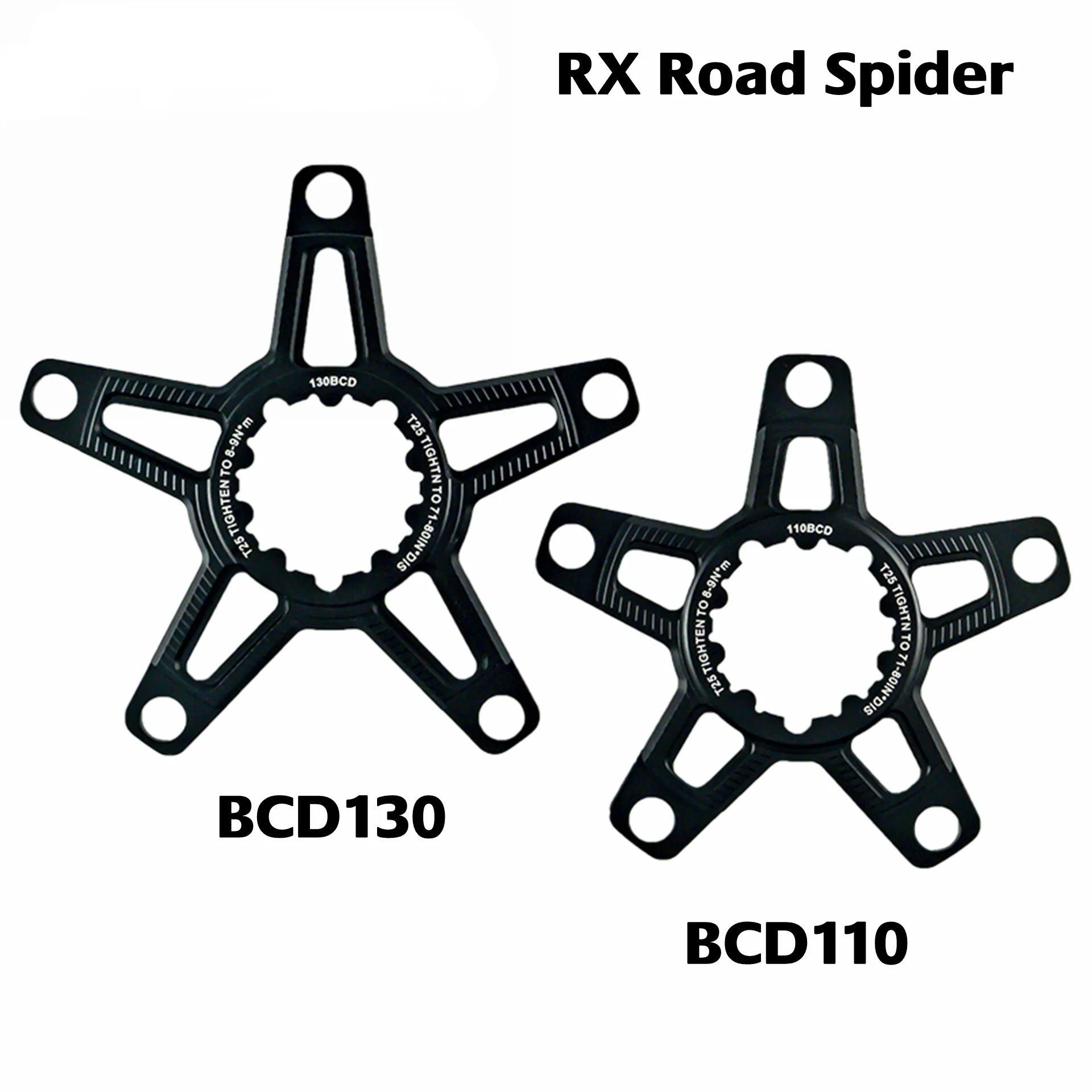 

RX Road прямой монтаж паук для SRAM 3 винтовой Кривошип, SRAM Прямой кронштейн Кривошип для BCD110 / BCD130 5 болтов цепи