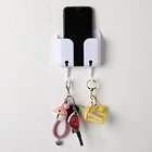 Настенный смонтированный органайзер ящик для хранения пульта дистанционного Управление установлен Мобильный телефон Разъем настенный держатель для зарядки многофункциональный держатель подставка