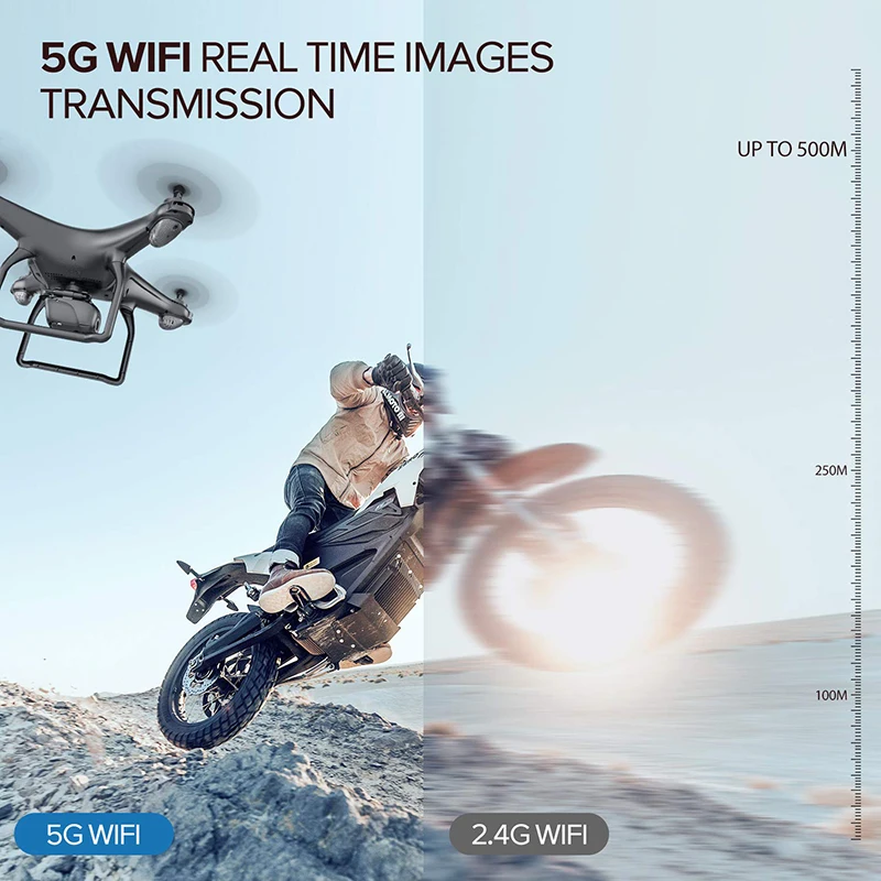 Potensic D58 GPS Радиоуправляемый Дрон с камерой 1080P 5G Wi Fi FPV Квадрокоптер